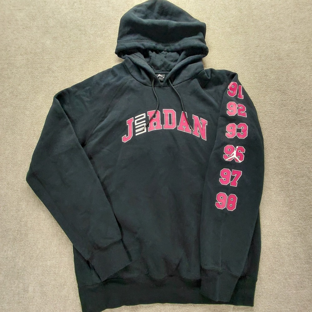 Air Jordan 11 23 GX Mens‎ Size LARGE Black Fleece Graphic Hoodie AJ1385-010